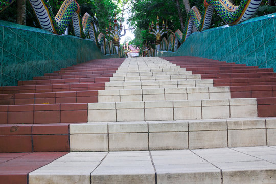 Temple Stairway in Thailand temple
