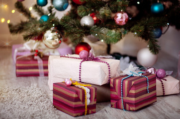 Christmas gifts under the tree