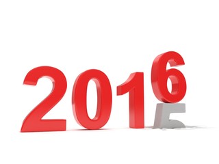 2015-2016 change new year 2016 isolated