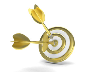 Three arrows darts in center.