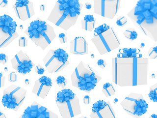 a lot of gift box fall down