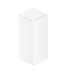 Naklejka premium closed white blank box