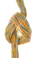 Obraz na płótnie Canvas Wire knot isolated on white background