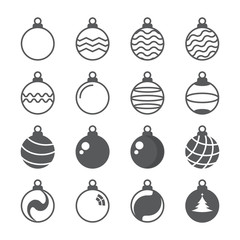 cristmas ball icon set vector illustration