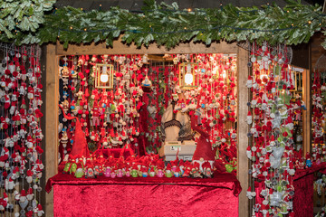 TRENTO, ITALY - DECEMBER 1, 2015 - People at traditional xmas market