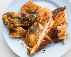 Grilled Chicken thai food in thailand.