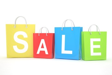 sale written on shopping bag