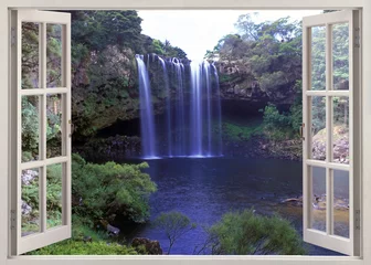 Deurstickers Whangarei falls, New Zealand © leksele