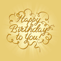 lettering happy Birthday