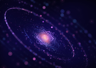 Nucleus of an atom - Abstract Futuristic Background