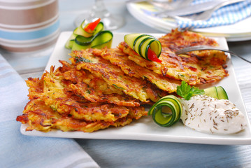 zucchini and potato pancakes