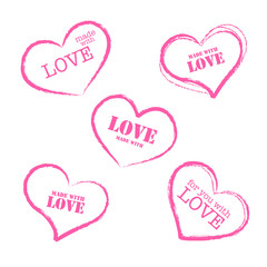 Grunge retro stamp made with love