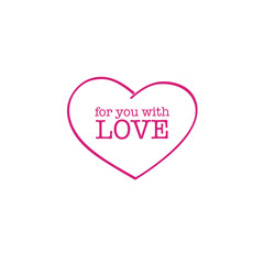 Grunge retro stamp made with love