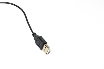 usb cable on white background