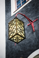 Beautiful lantern on a wall of the house in Old Tallinn