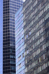 abstract image of modern office building facade with reflections