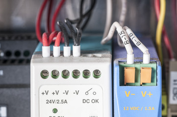 Terminal block. Industrial power case