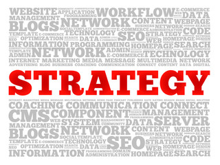 STRATEGY word cloud, business concept