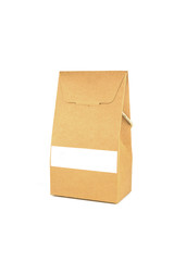 recycle brown paper bag isolated