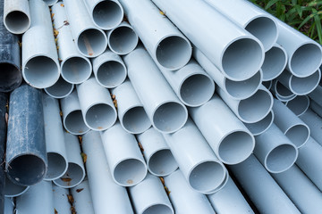 pvc pipes close up