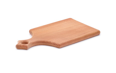 Cutting board on white