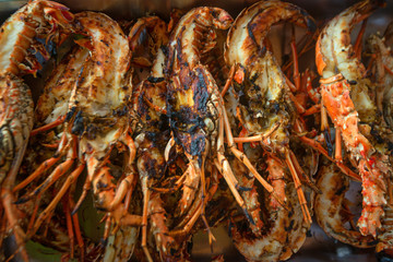 Tasty fried lobsters
