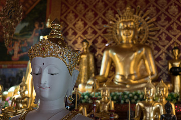 Buddha at  Wat Pra Sing, Chiang Rai, Thailand,