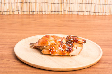 Whole roasted chicken dish