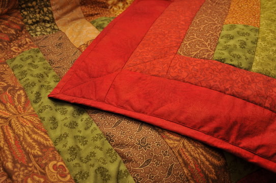 Patchwork Blanket With Floral Patterns