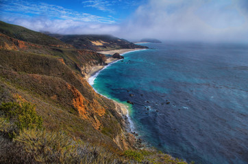 Fototapeta premium View on the ocean at Highway No 1, California