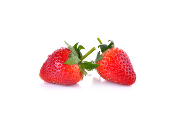 Strawberries  on  white background