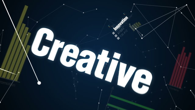 Innovation, Creative , Teamwork, Leadership, Challenge, Text animation 'DEVELOPMENT'