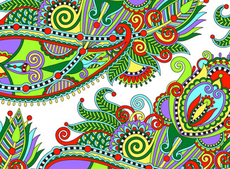 ethnic horizontal authentic decorative paisley pattern for your 