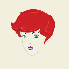 Short Curly Hair Woman Hair Style.