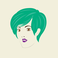 Short Straight Hair Woman Hair Style.