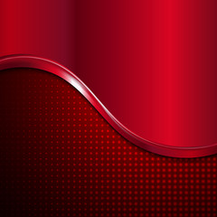 abstract red metal wave style vector background