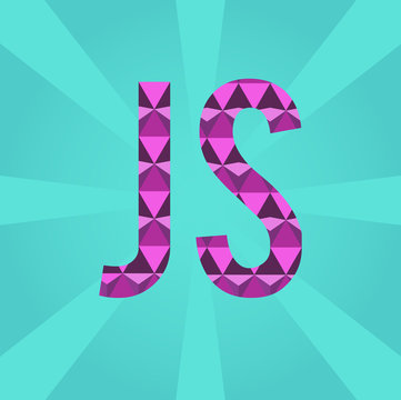 Multicolor Javascript vector icon