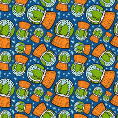 Hand drawn doodle sketch seamless pattern.