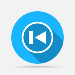 icon media rewind back