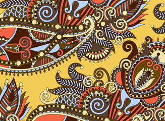 ethnic horizontal authentic decorative paisley pattern for your 