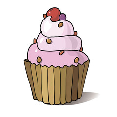 cupcake isolated on white background