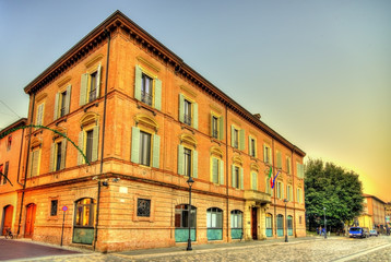 Fototapeta na wymiar Building in the historic centre of Rimini - Italy