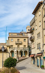 Fototapeta na wymiar Buildings in the city of San Marino