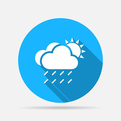 rain cloud sun meteo icon