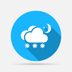 snow cloud moon meteo icon