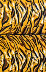 texture of print fabric striped tiger