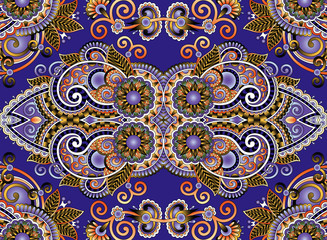 ethnic horizontal authentic decorative paisley pattern for your 