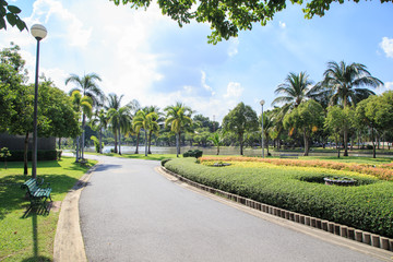 Fototapeta na wymiar Thailand Garden Walkway
