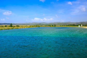 Water of the mountain and the blue sky i
