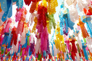 colorful paper lantern decoration for Yeepeng festival